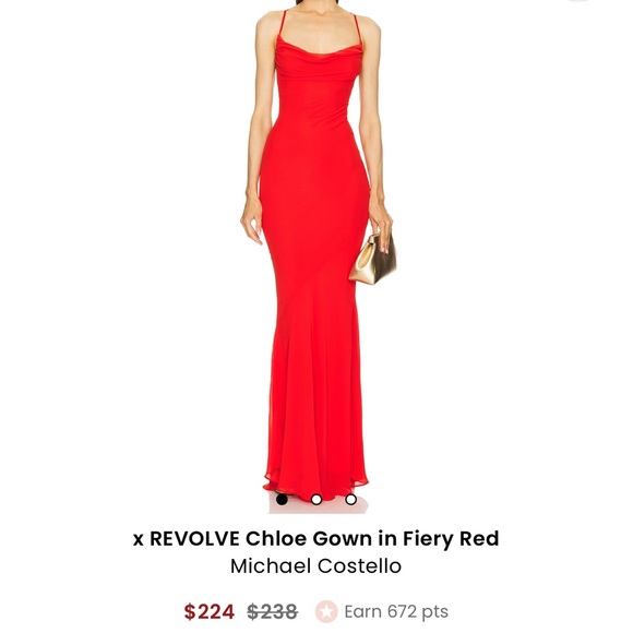 Chloe Gown in Fiery red - Picture 4 of 6